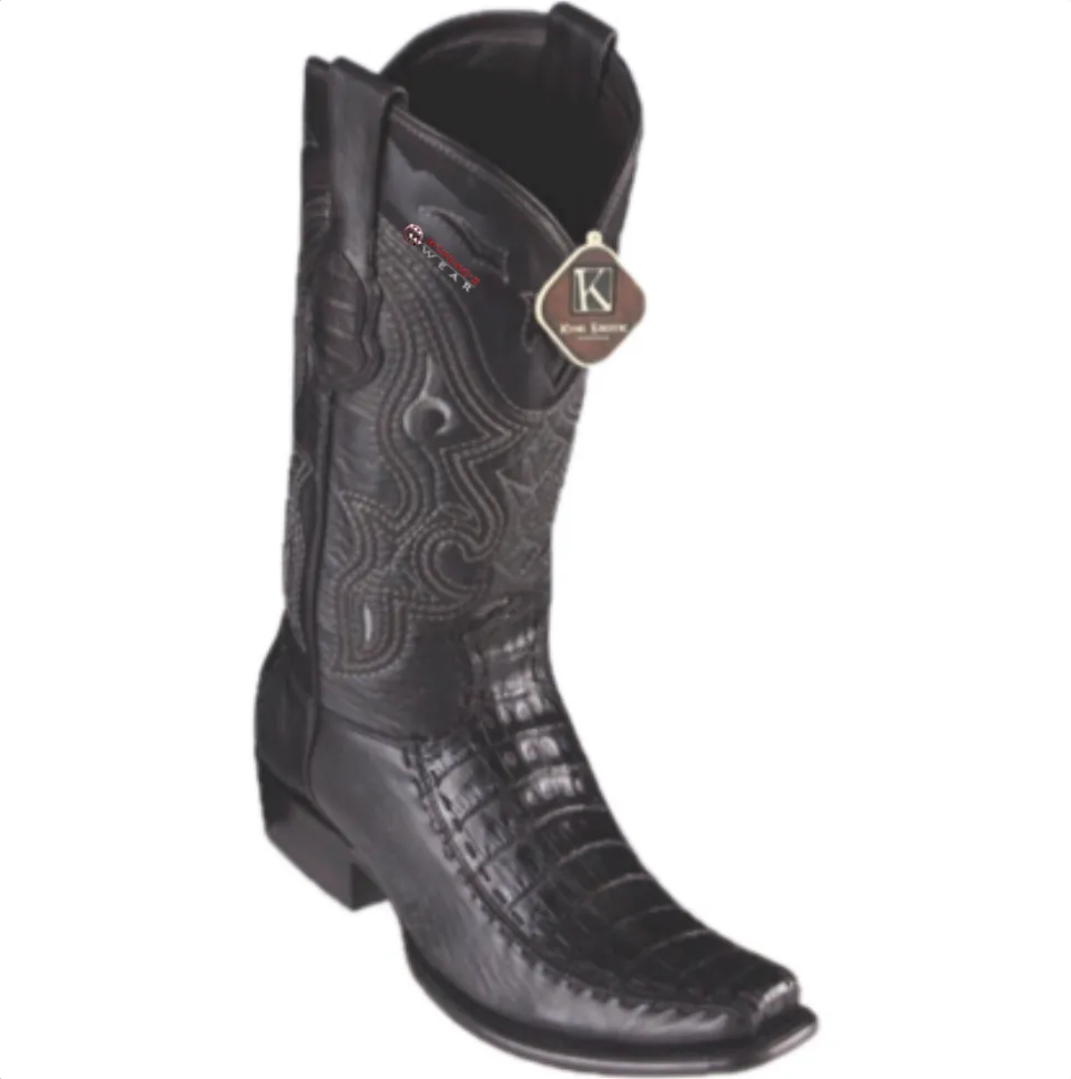 Men’s King Exotic Caiman Belly With Deer Boots Dubai Toe