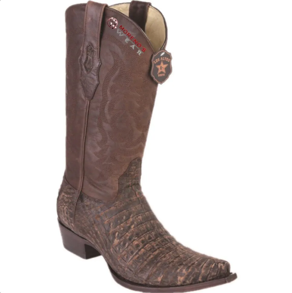 Men’s Los Altos Caiman Belly Boots Snip Toe