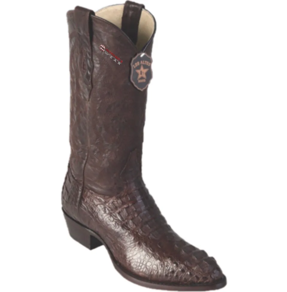 Men’s Los Altos Caiman Hornback Boots Medium Round Toe