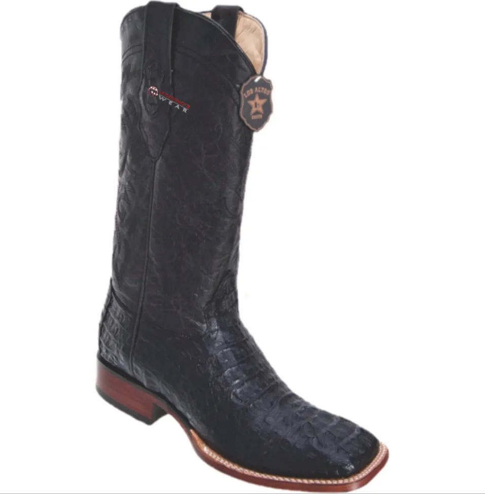 Men’s Los Altos Caiman Hornback Boots Wide Square Toe