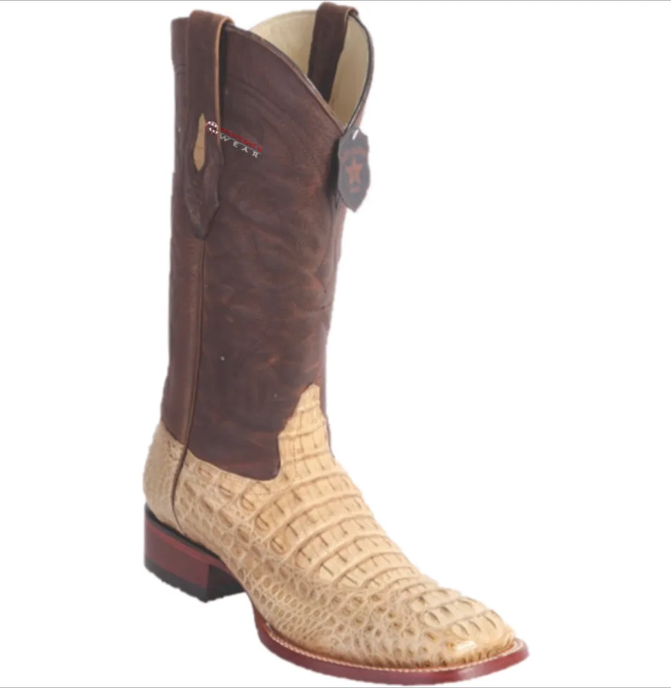Men’s Los Altos Caiman Hornback Boots Wide Square Toe