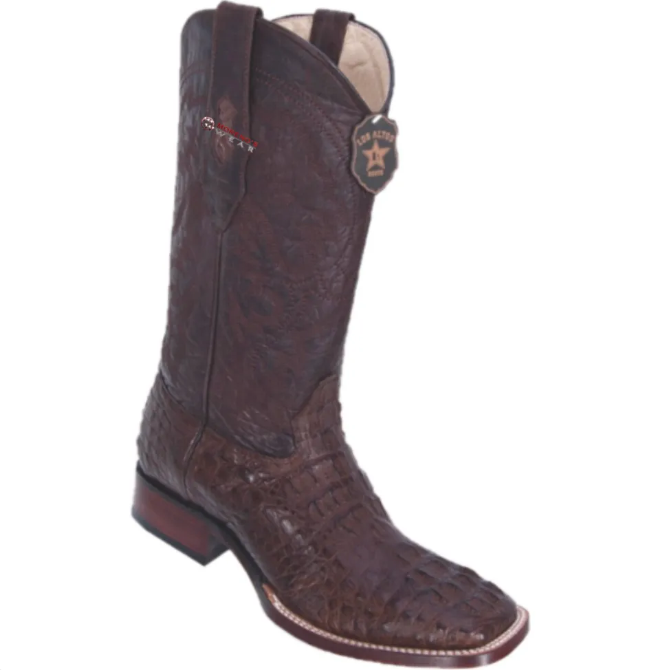 Men’s Los Altos Caiman Hornback Boots Wide Square Toe