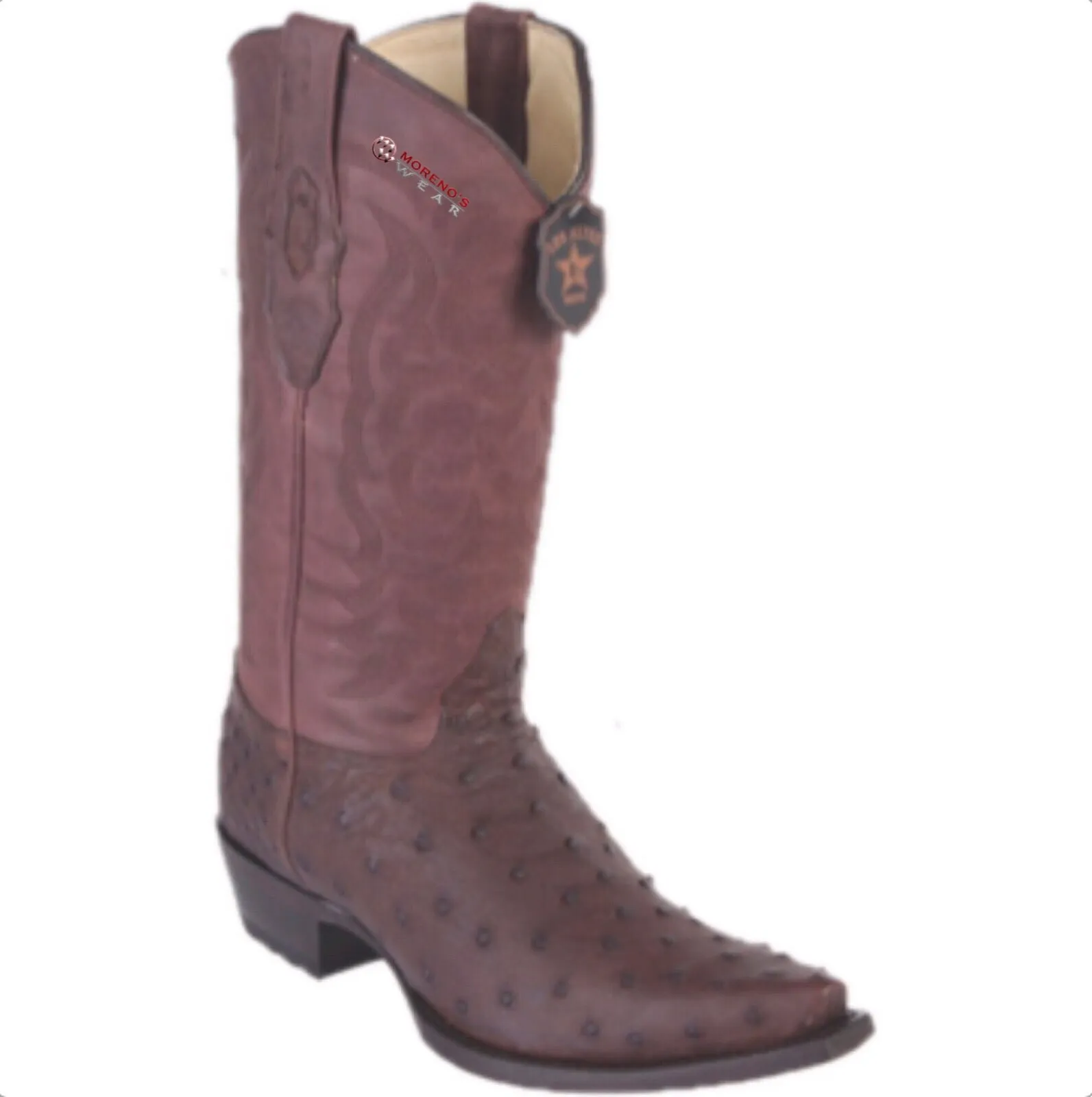 Men’s Los Altos Ostrich Boots Snip Toe