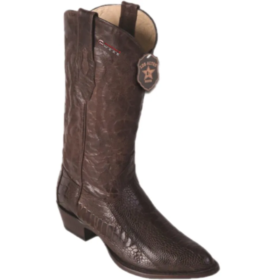 Men’s Los Altos Ostrich Leg Boots Round Toe