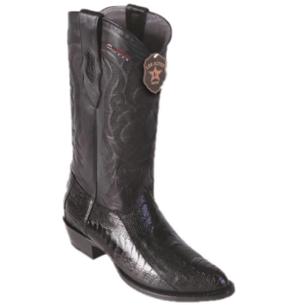 Men’s Los Altos Ostrich Leg Boots Round Toe