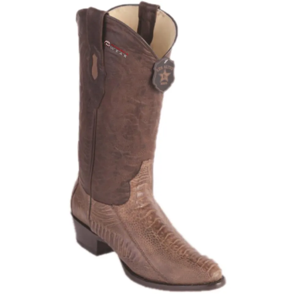 Men’s Los Altos Ostrich Leg Boots Round Toe