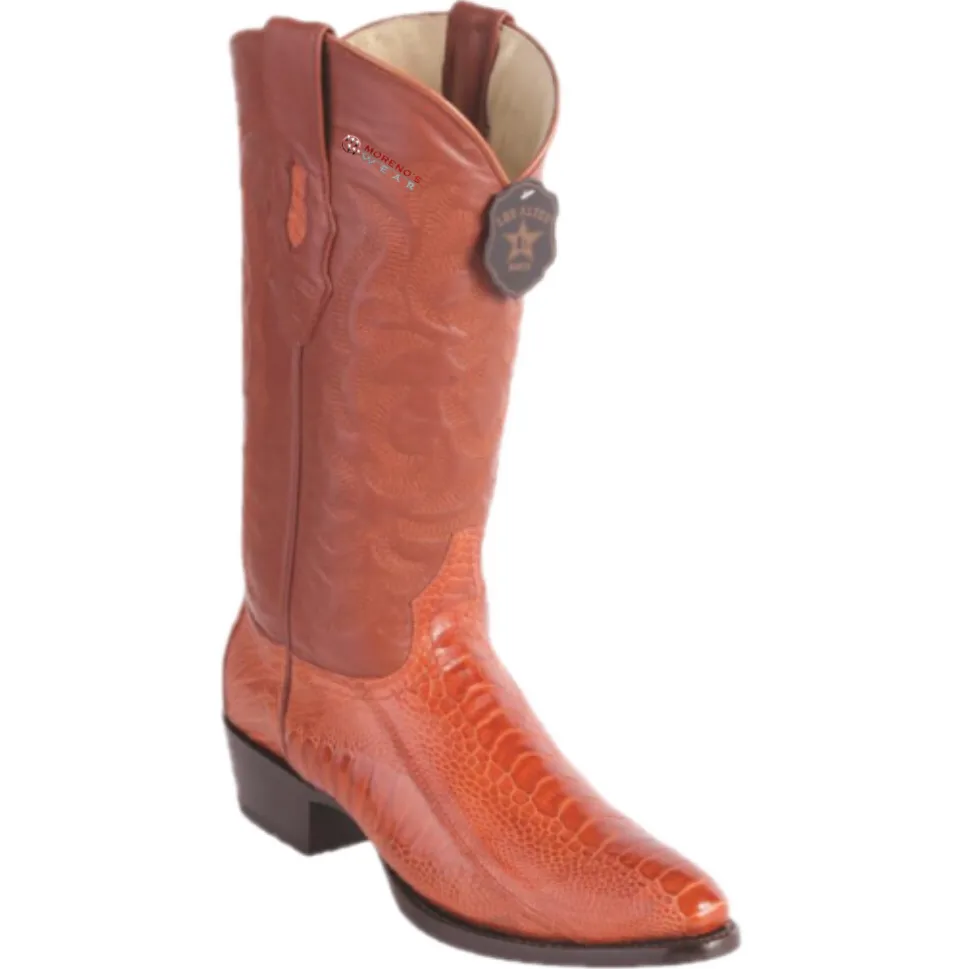 Men’s Los Altos Ostrich Leg Boots Round Toe