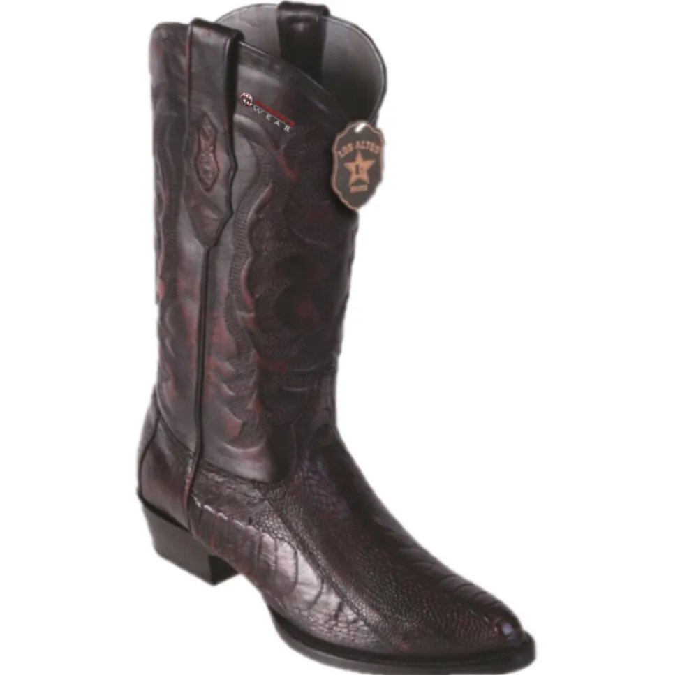 Men’s Los Altos Ostrich Leg Boots Round Toe
