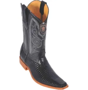 Men’s Los Altos Teju Lizard Boots Versace Square Toe