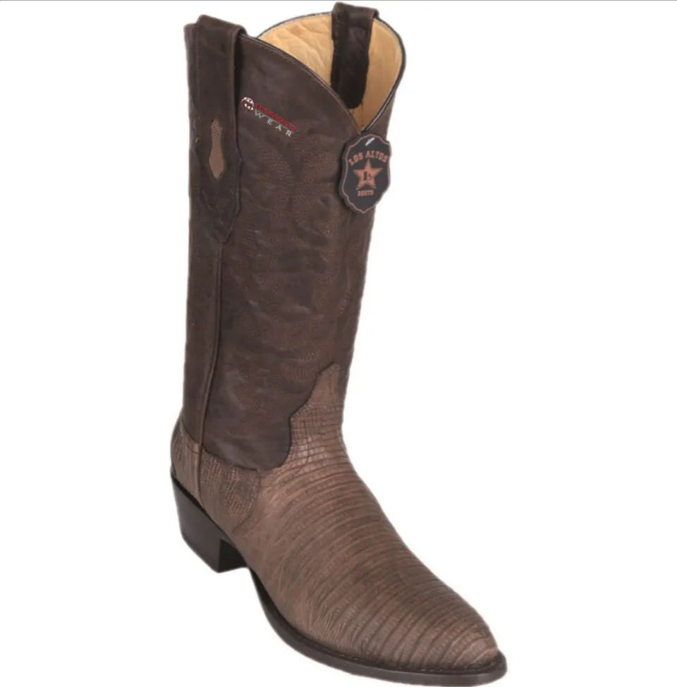 Men’s Los Altos Teju Lizard (Greasy Finish) Boots Round Toe