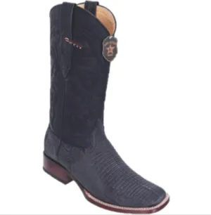 Men’s Los Altos Teju Sanded Lizard Boots Wide Square Toe