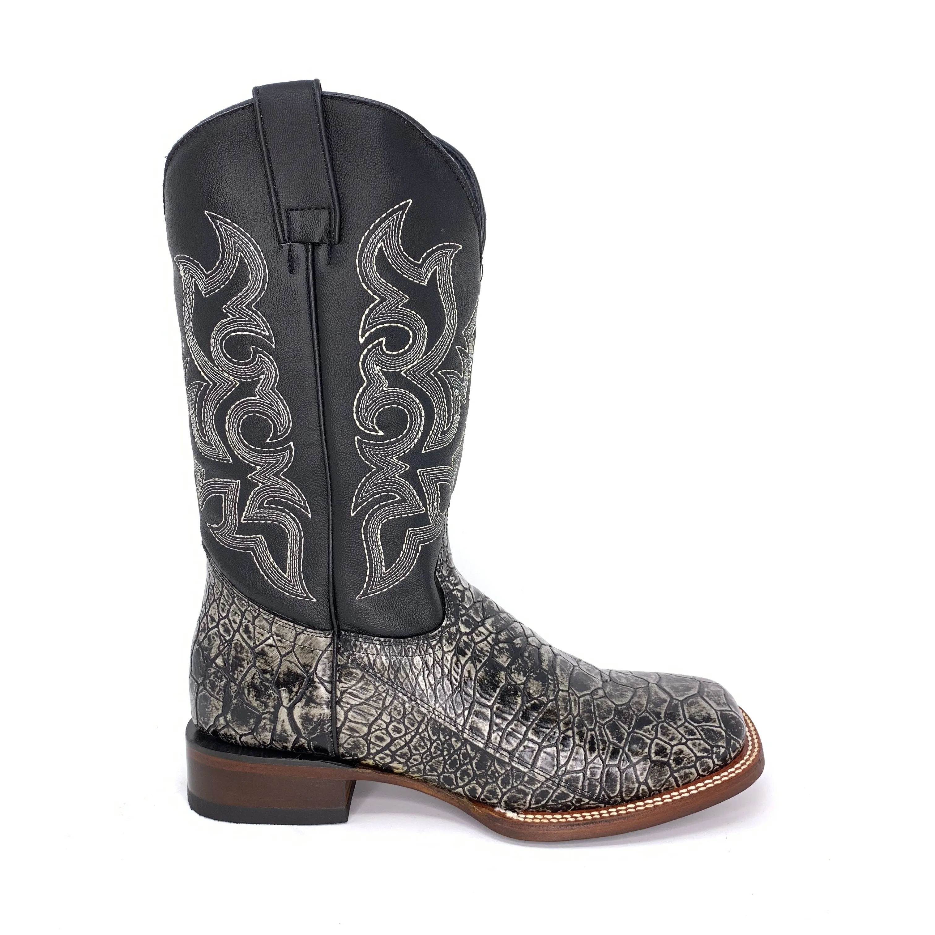 Men's Quincy Sea Turtle Print Boots Wide Square Toe