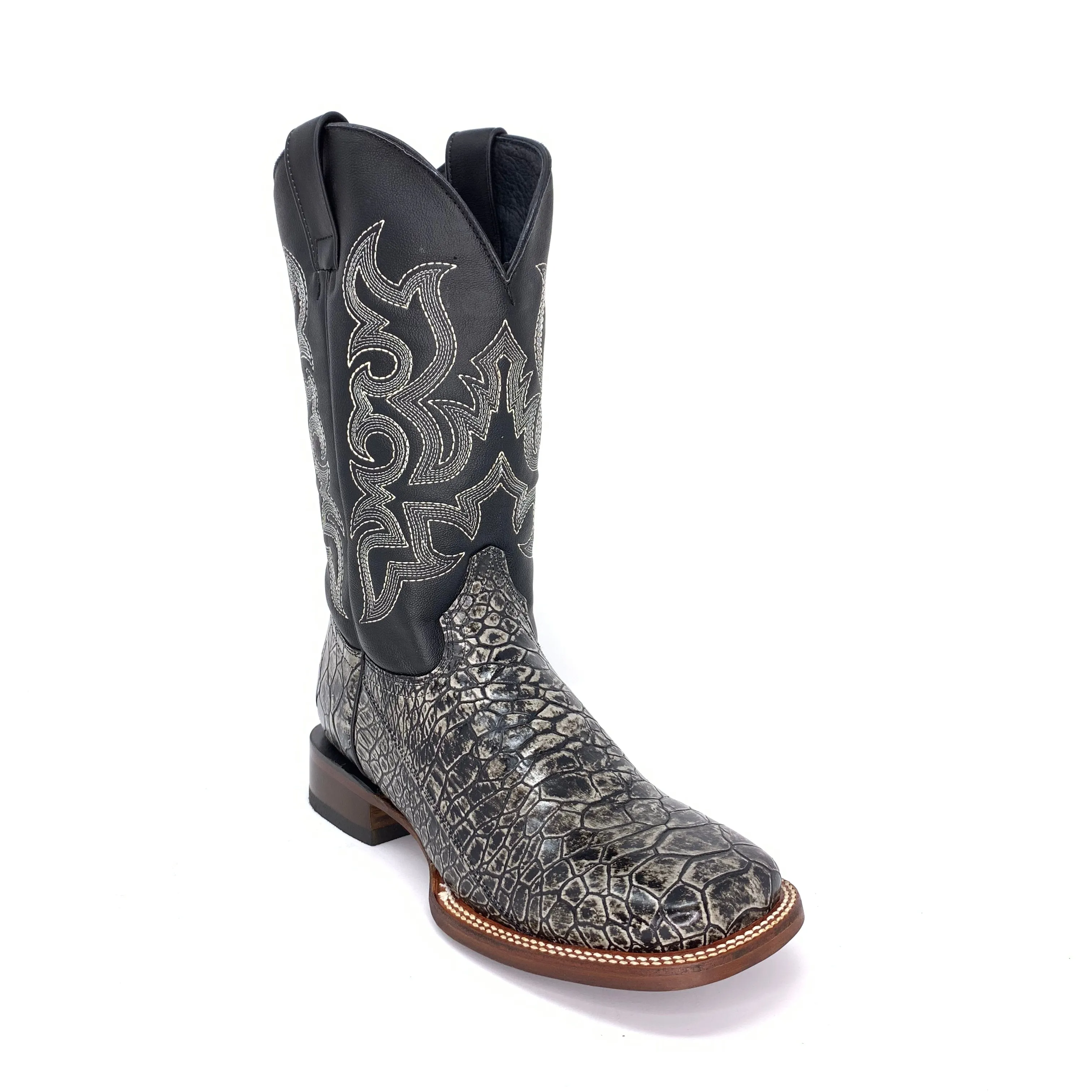Men's Quincy Sea Turtle Print Boots Wide Square Toe