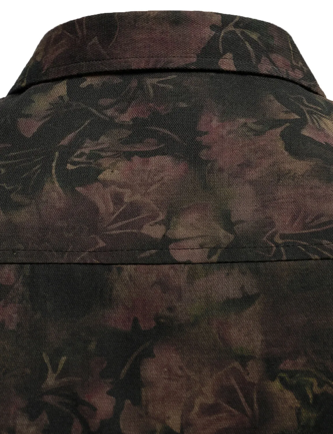Men's Vintage Print Button Up Casual Long Sleeve Dress Shirt
