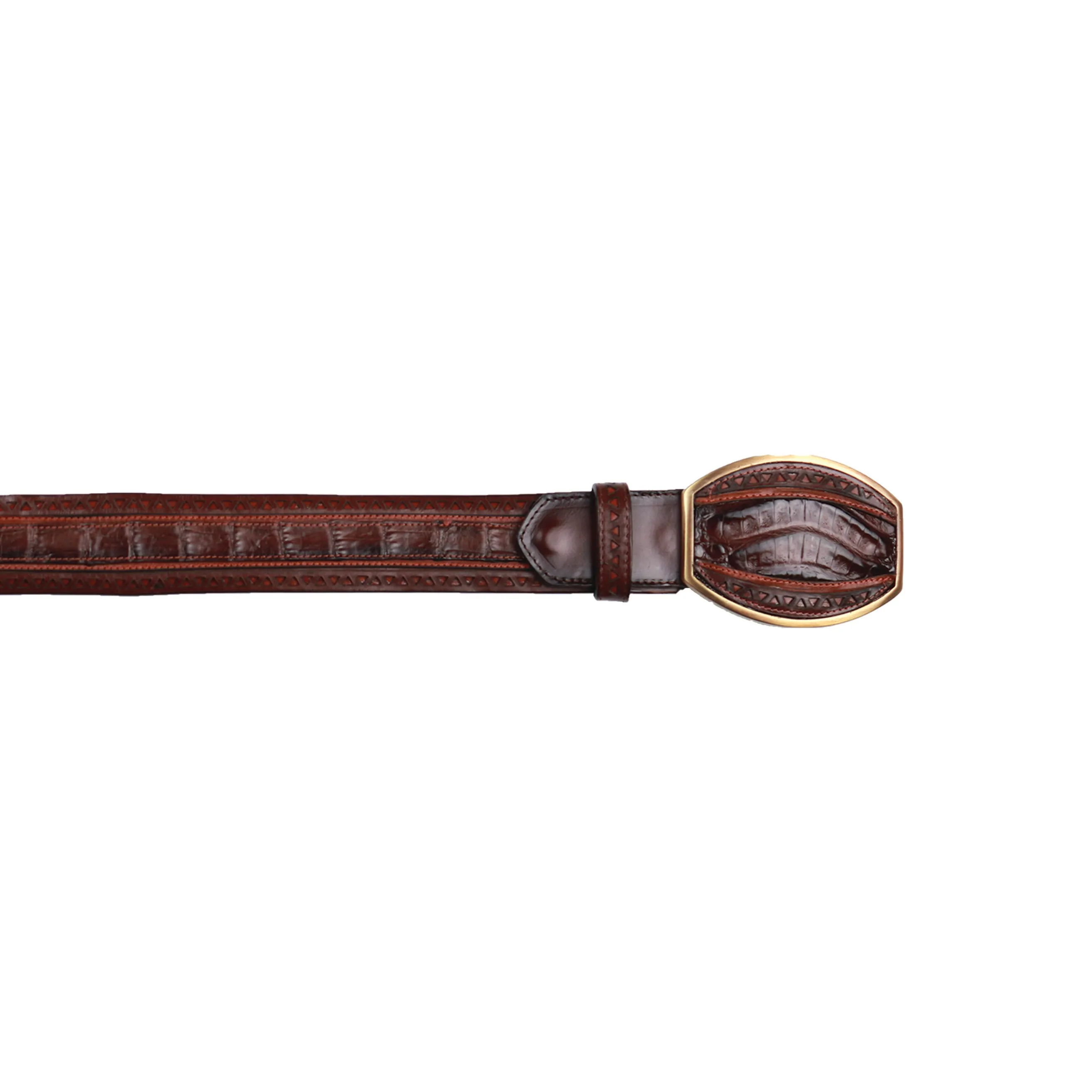 Men's Wild West Caiman Belly Belt