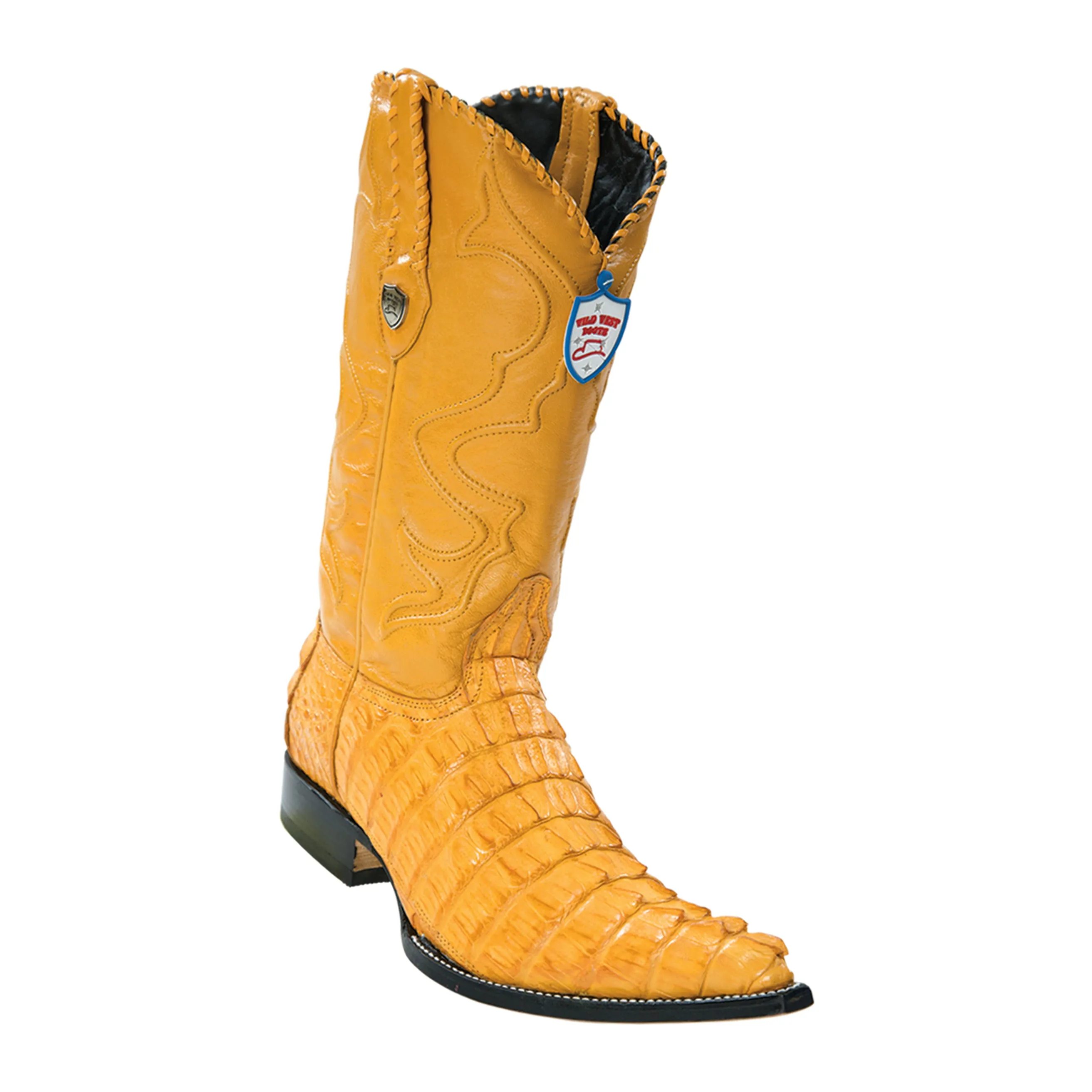 Men's Wild West Caiman Tail Boots 3x Toe