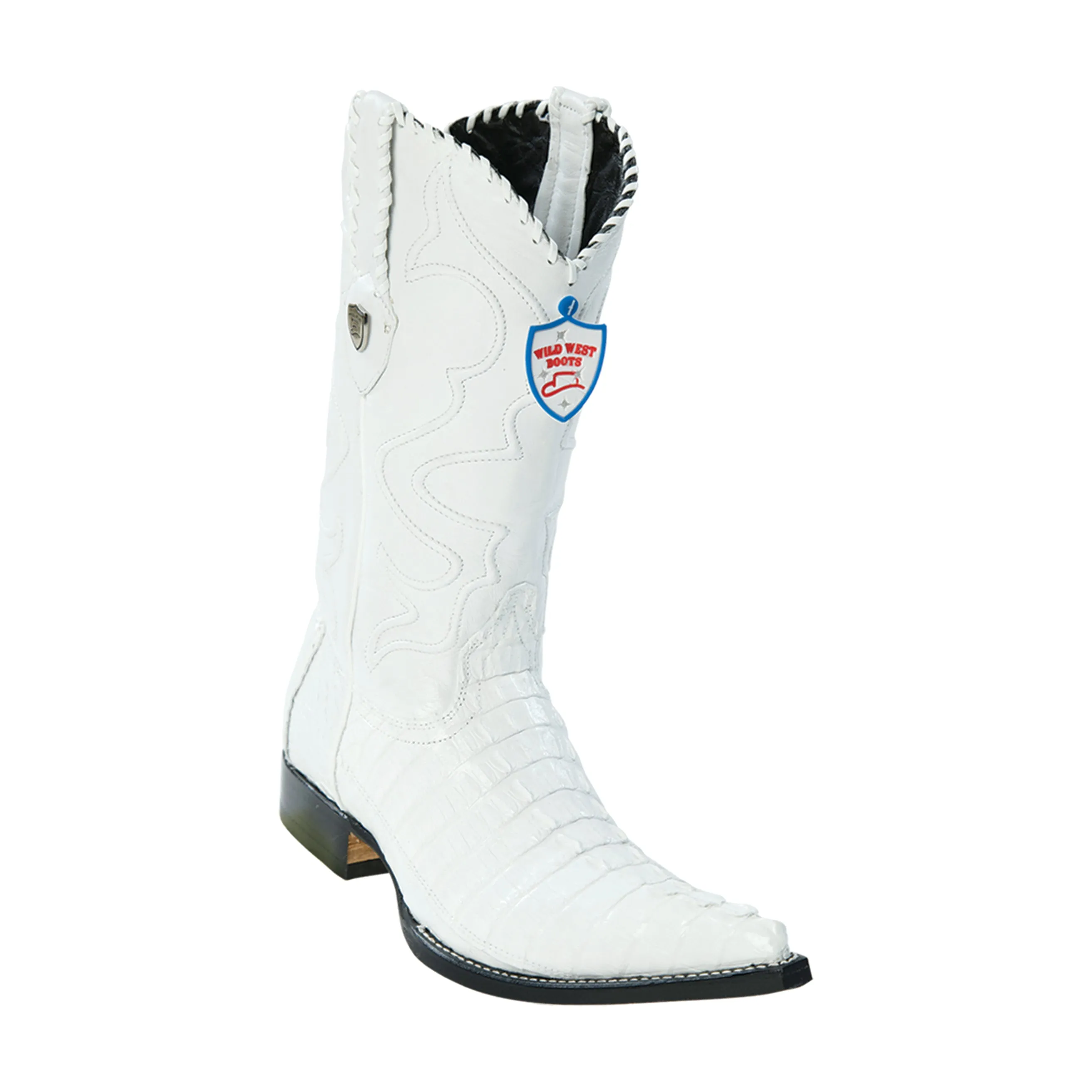 Men's Wild West Caiman Tail Boots 3x Toe