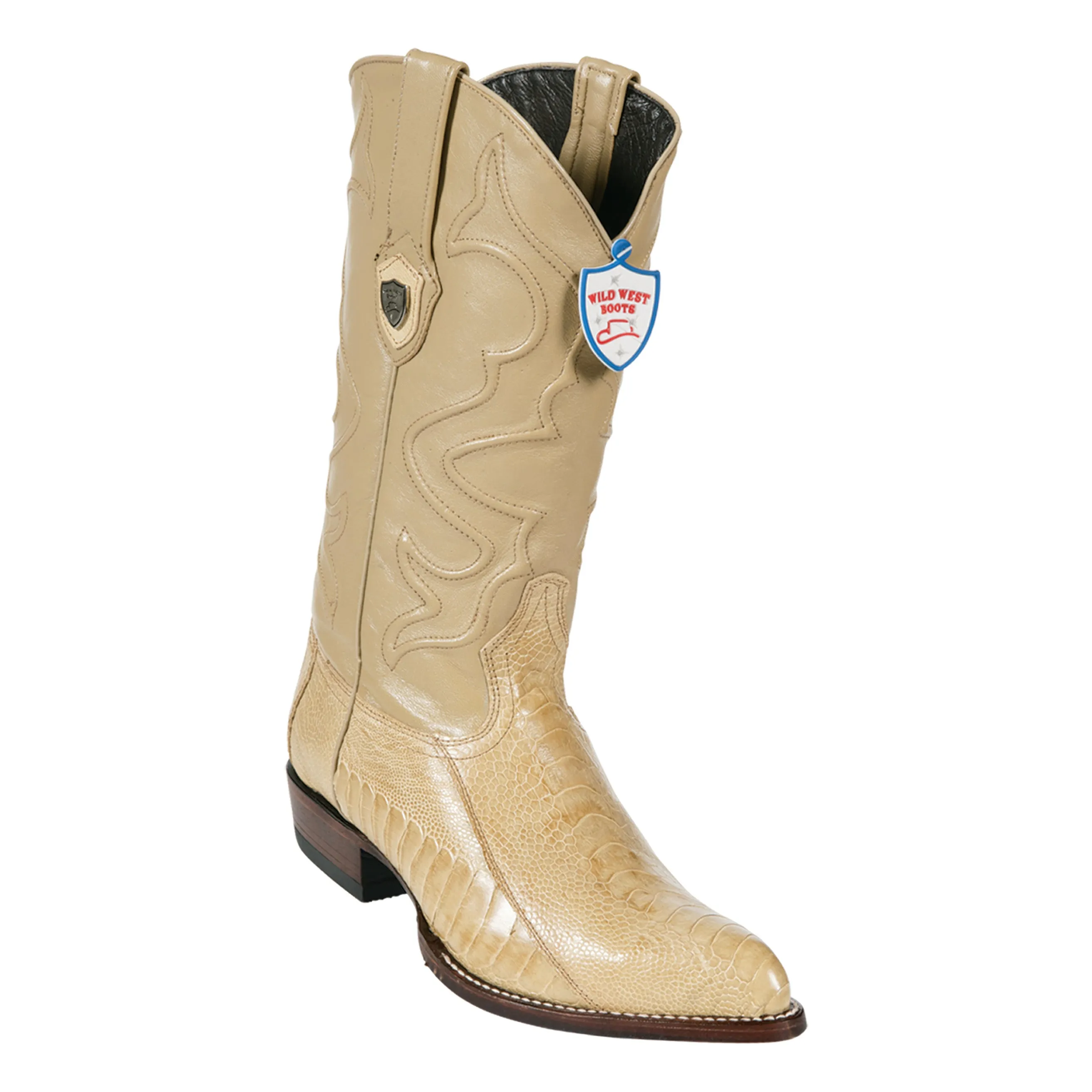 Men's Wild West Ostrich Leg Boots J Toe
