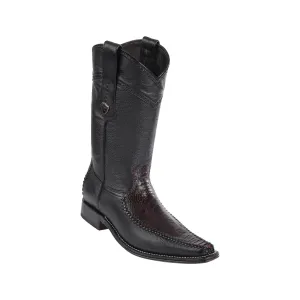 Men's Wild West Ostrich Leg With Deer Boots European Square Toe