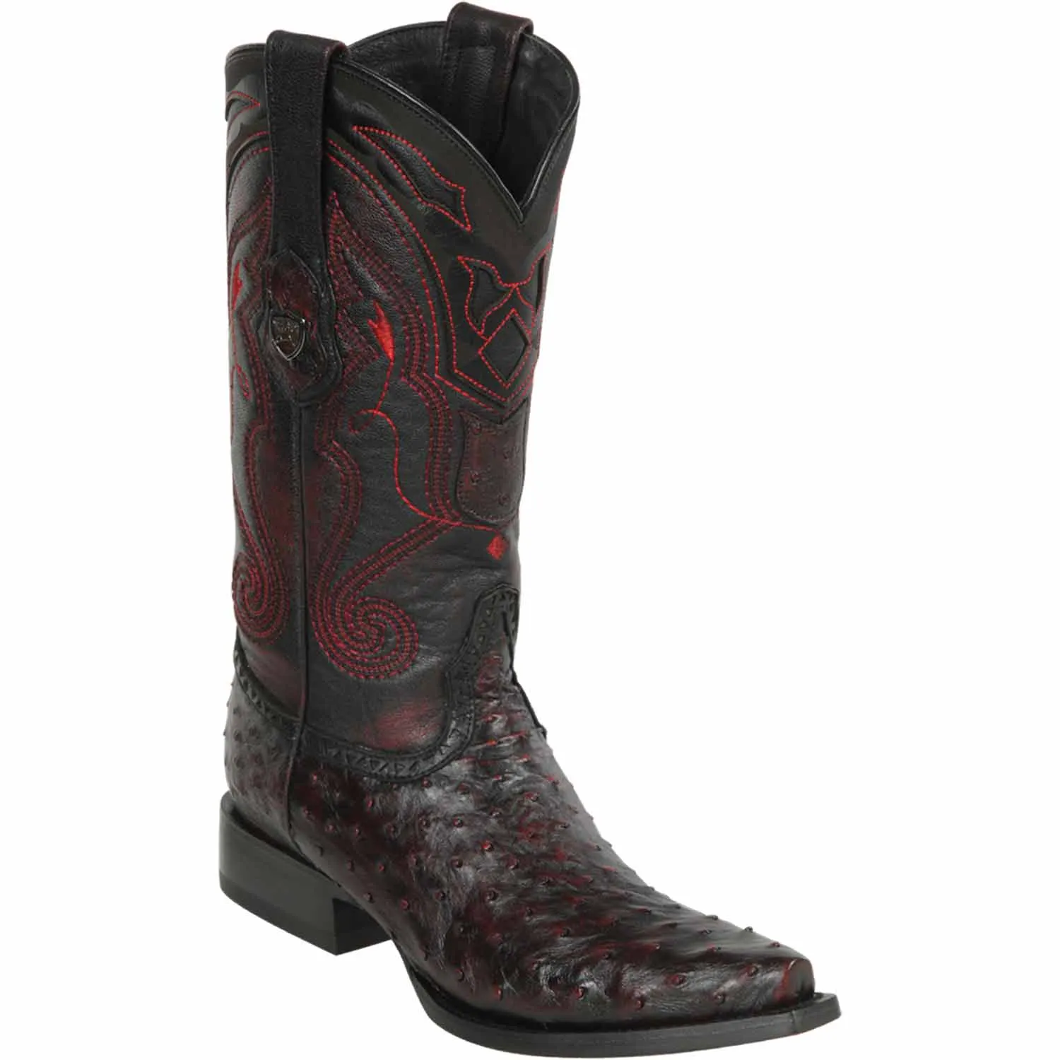 Men's Wild West Ostrich Skin Snip Toe Boots 29403
