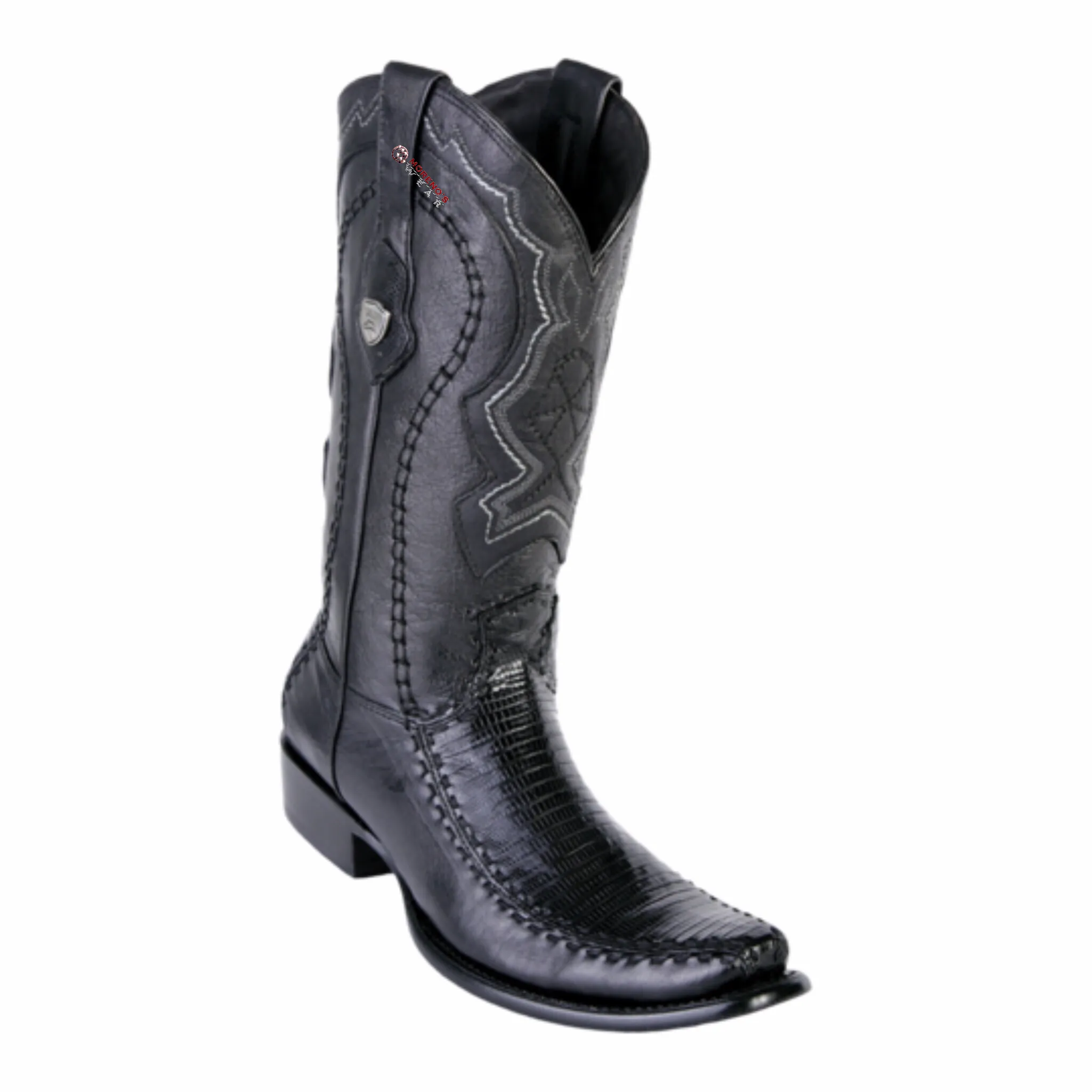 Men's Wild West Teju Lizard With Deer Boots Dubai Toe