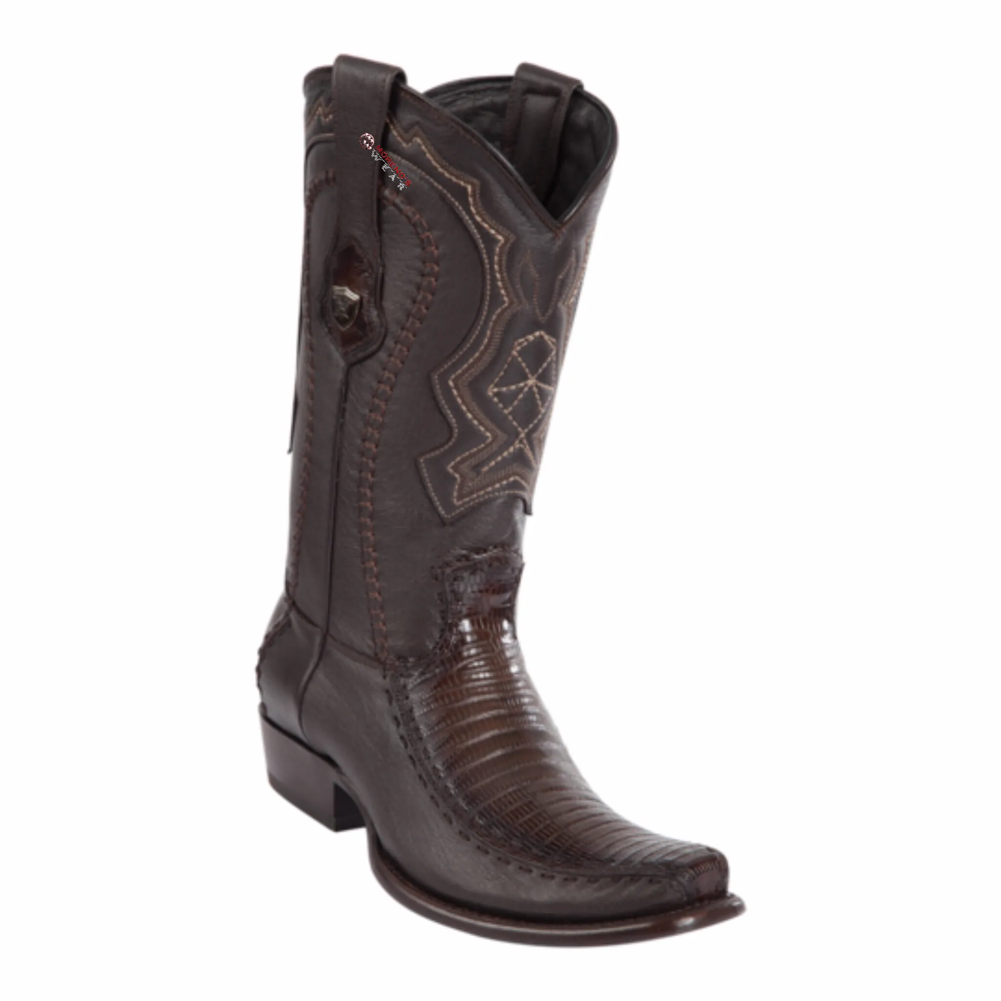 Men's Wild West Teju Lizard With Deer Boots Dubai Toe