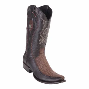 Men's Wild West Teju Lizard With Deer Boots Dubai Toe