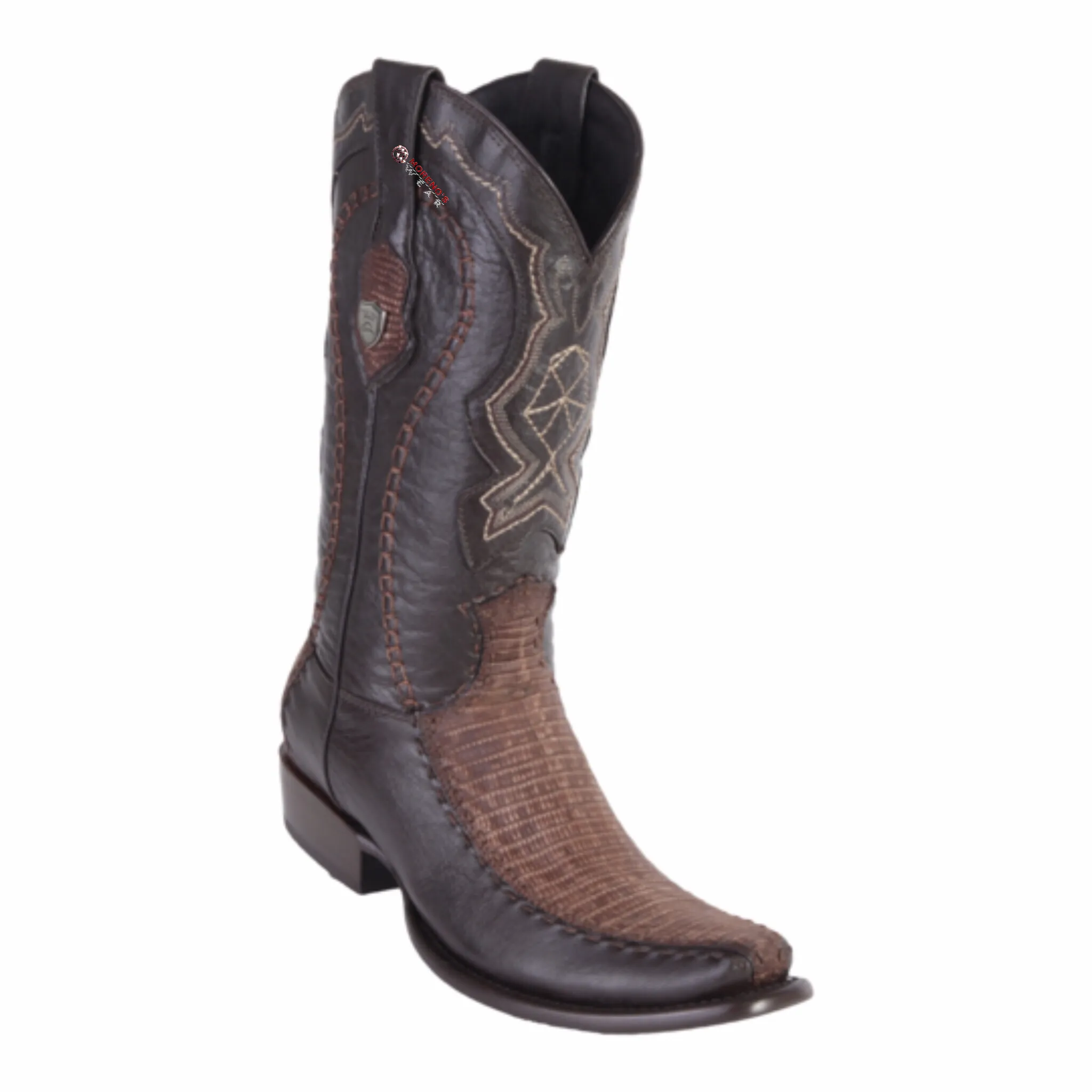 Men's Wild West Teju Lizard With Deer Boots Dubai Toe