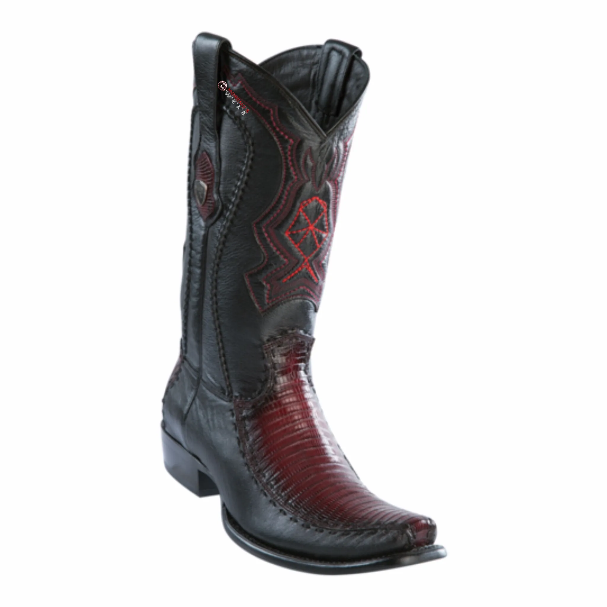 Men's Wild West Teju Lizard With Deer Boots Dubai Toe