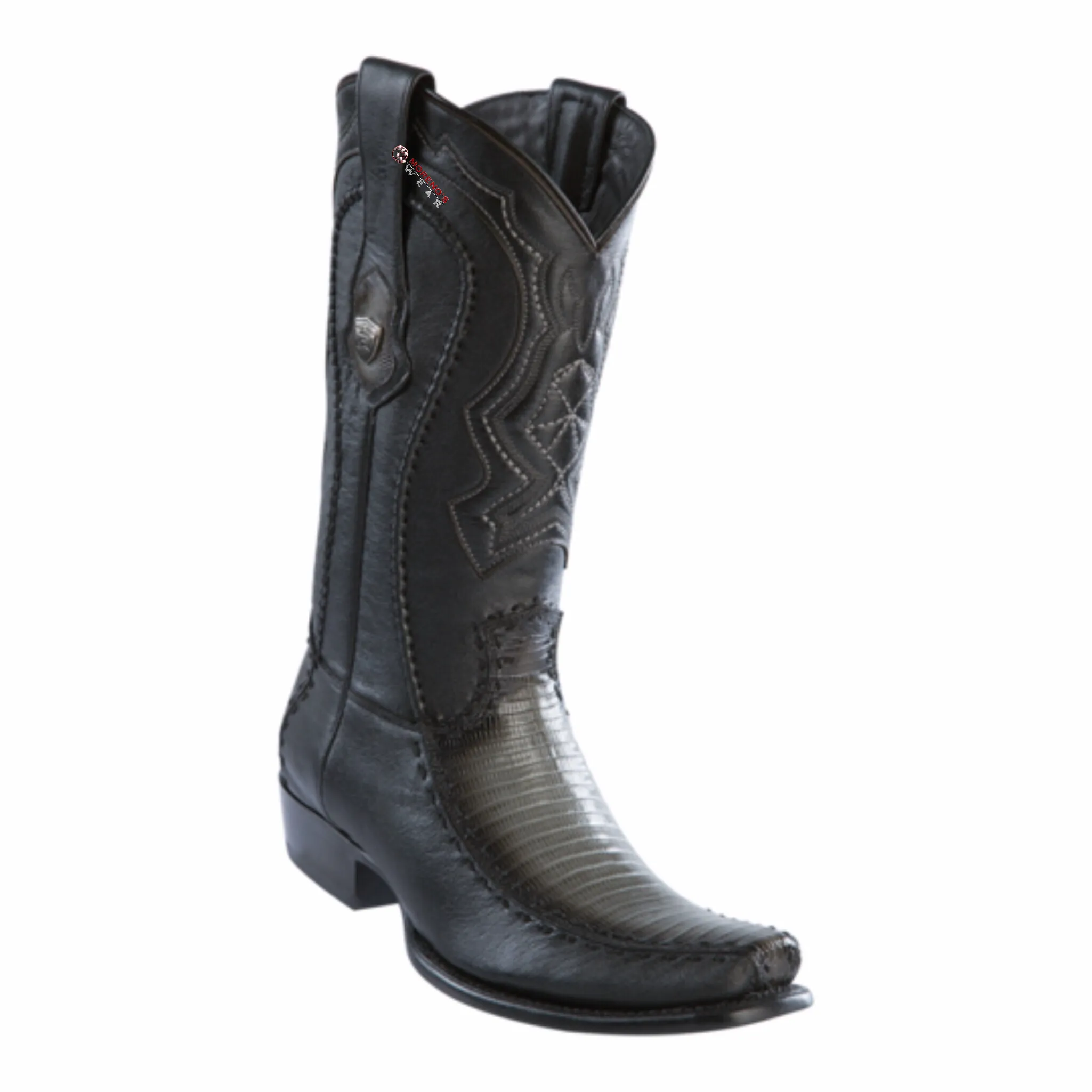 Men's Wild West Teju Lizard With Deer Boots Dubai Toe