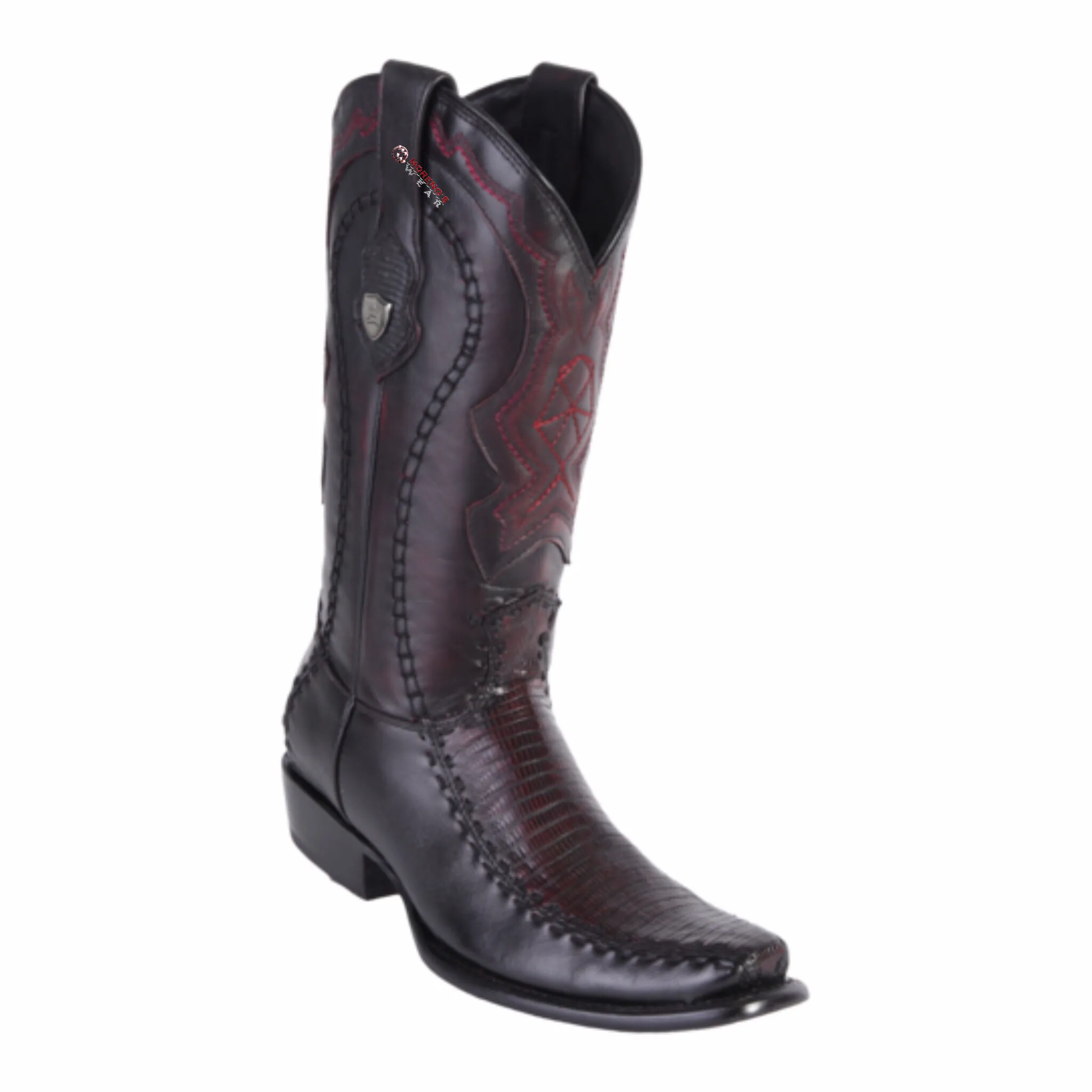 Men's Wild West Teju Lizard With Deer Boots Dubai Toe