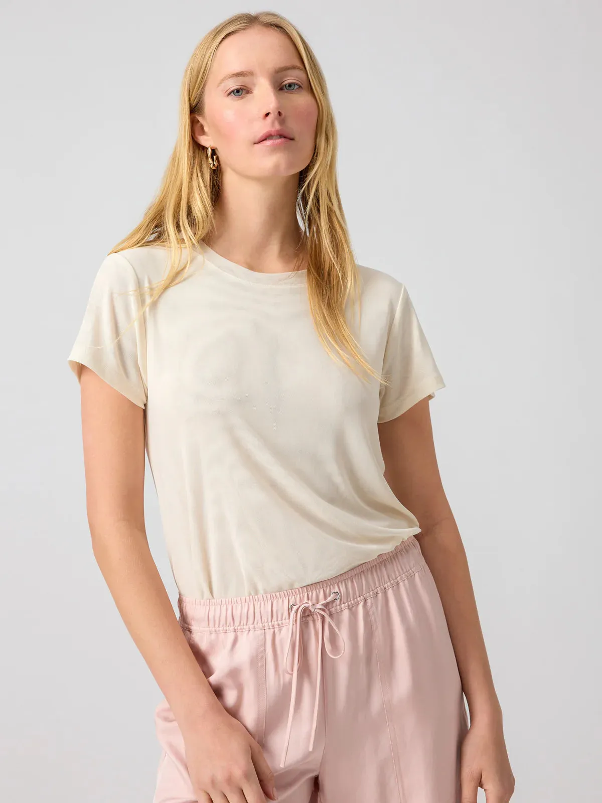 MESH TEE-BIRCH