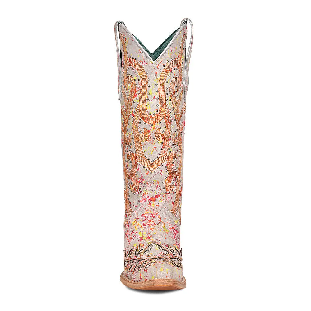 Multicolor Neon Overlay & Embroidery Boots by Corral