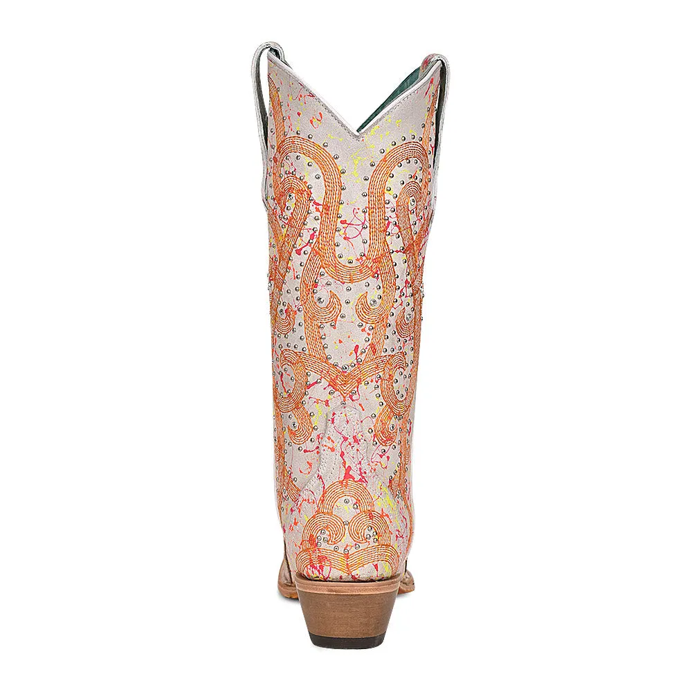 Multicolor Neon Overlay & Embroidery Boots by Corral