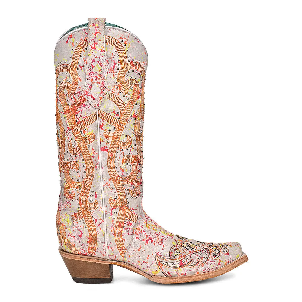 Multicolor Neon Overlay & Embroidery Boots by Corral
