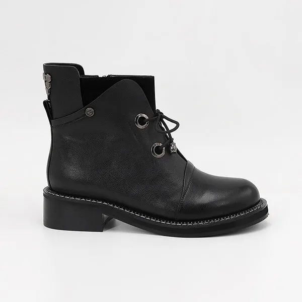 New Fashion Individual Women Boots High-quality Cow Leather Solid Basic Martin Boots Warm Soft Insole Ankle Boots