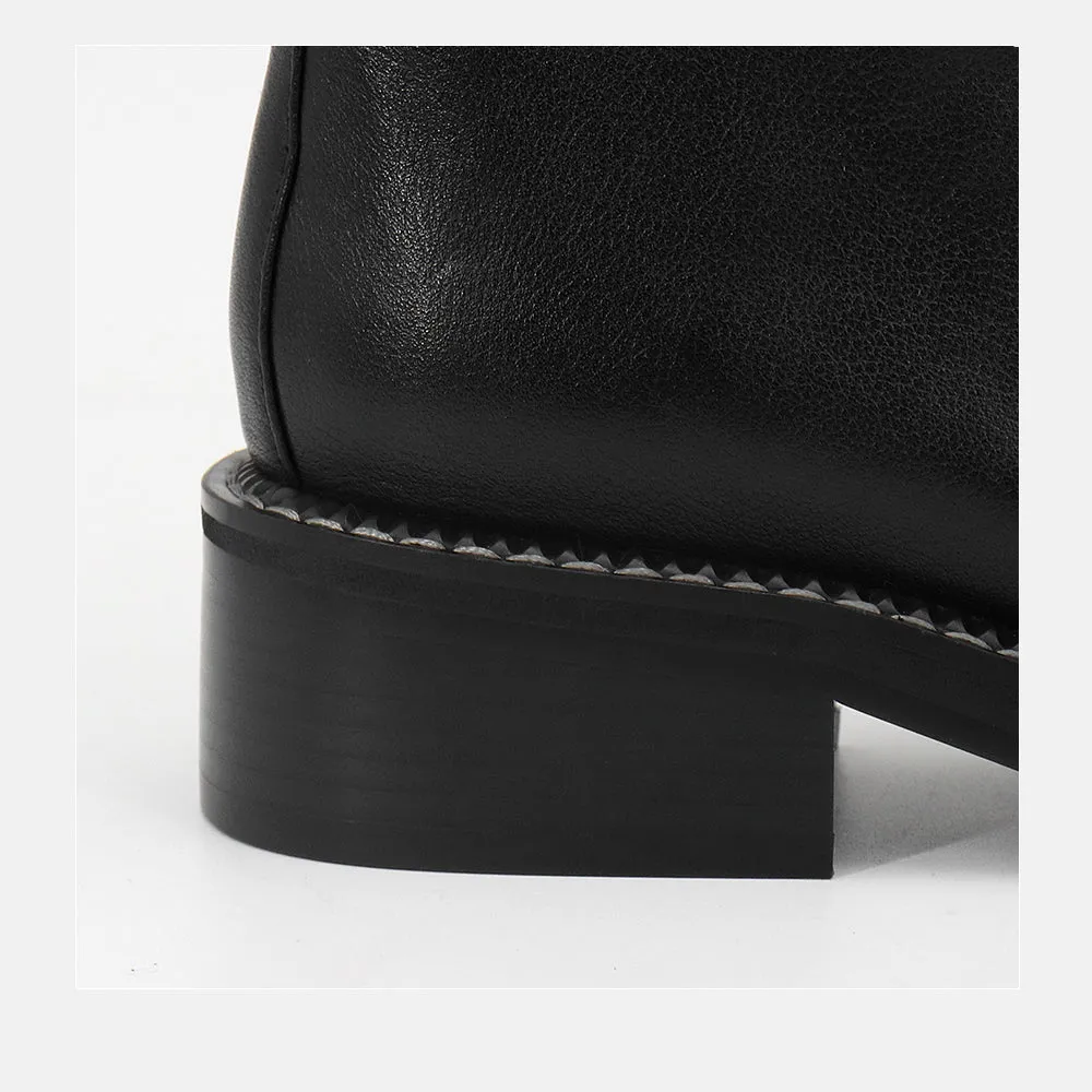 New Fashion Individual Women Boots High-quality Cow Leather Solid Basic Martin Boots Warm Soft Insole Ankle Boots
