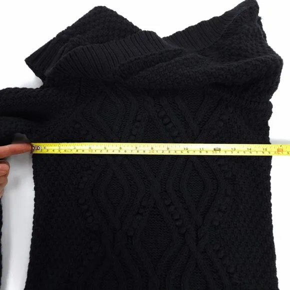 NEW Intermix Wool Dahlia One Shoulder Balloon Sleeve Bobble Cable Knit Sweater