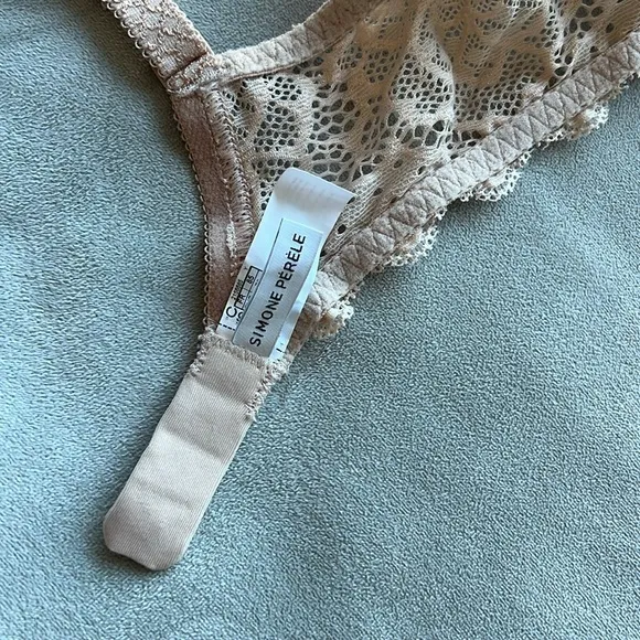 New Simone Perele Caresse 3D Plunge T-Shirt Bra in Peau Rose Size 32C