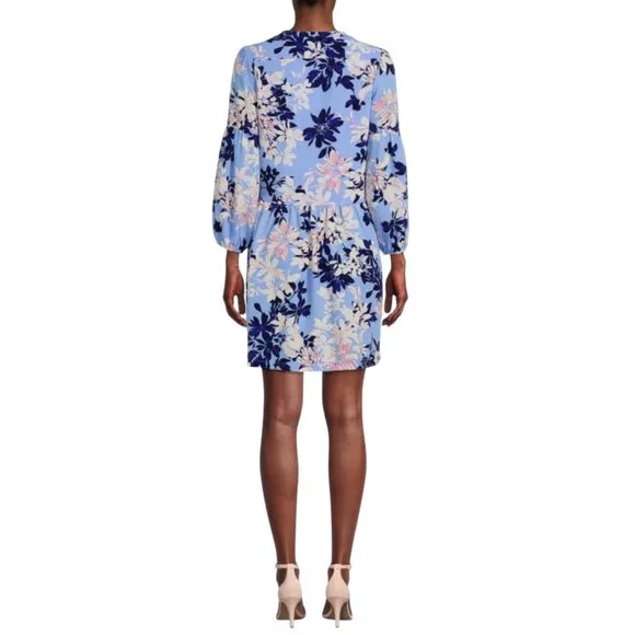 NWOT Vince Camuto Floral Pebble Crepe Button Front Dress Sz. 12