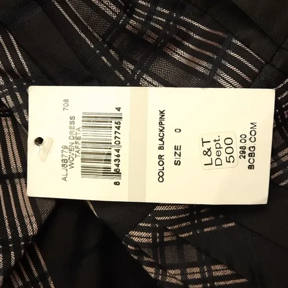 NWT, BCBGMaxAzria Bubble Hem Woven Taffeta Dress