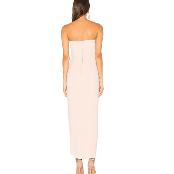 NWT Shona Joy U Wire Bustier Dress Ballet Nude sz 6 Revolve Bridesmaid Black Tie