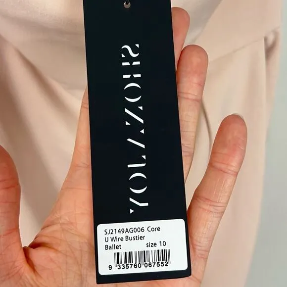 NWT Shona Joy U Wire Bustier Dress Ballet Nude sz 6 Revolve Bridesmaid Black Tie