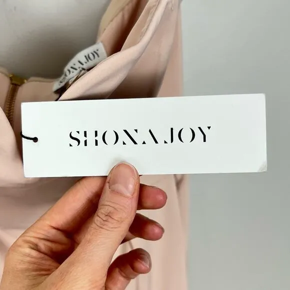 NWT Shona Joy U Wire Bustier Dress Ballet Nude sz 6 Revolve Bridesmaid Black Tie