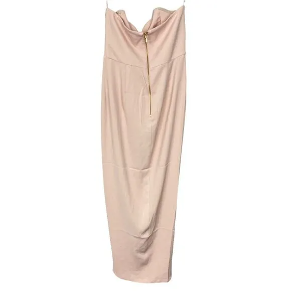 NWT Shona Joy U Wire Bustier Dress Ballet Nude sz 6 Revolve Bridesmaid Black Tie