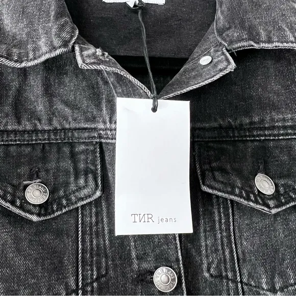 NWT TNR Black Denim Jacket size Small