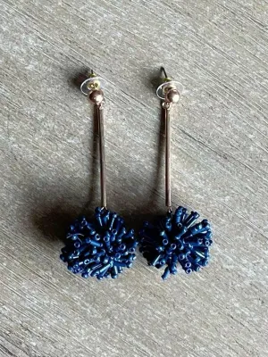 Pom Pom Drop Earrings -- 2 Colors!