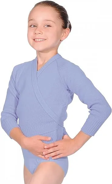 Roch Valley Sky Blue Acrylic Crossover Cardigan OL1
