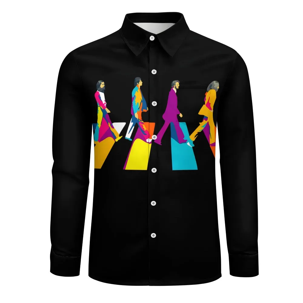 Rock Band Art Print Long Sleeve Shirt 2410000030