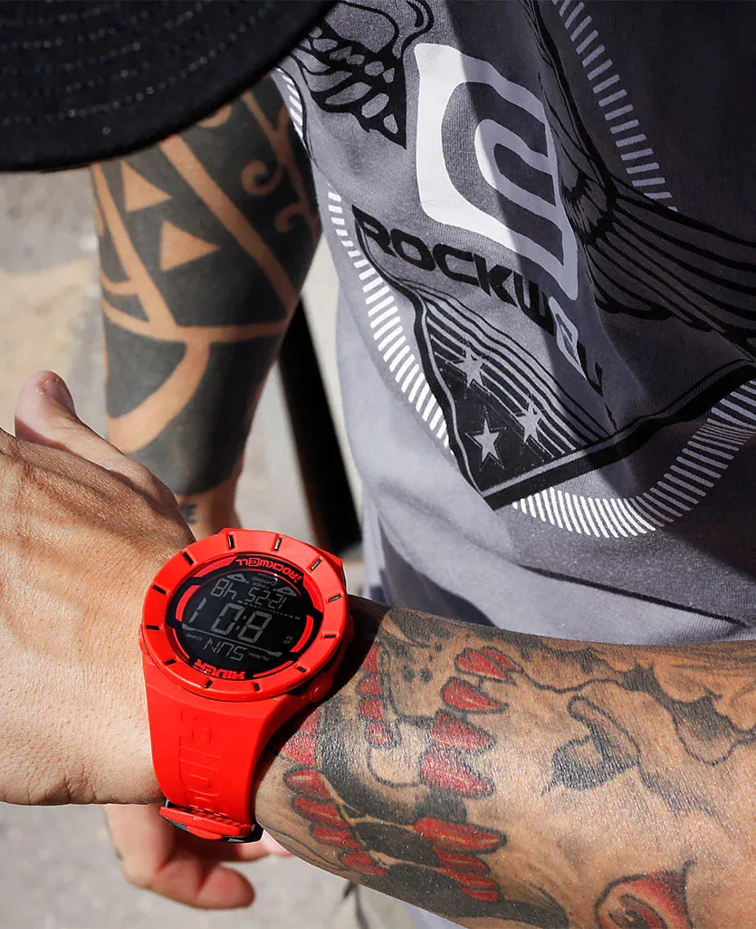 ROCKWELL THE COLISEUM WATCH WOUNDED WARRIOR RED BLACK